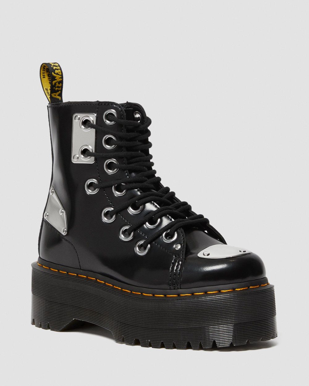 Dr Martens Jadon Max Metal Kožené Topánky Na Platforme Damske ( Čierne ) SK 257-ZVHKQX